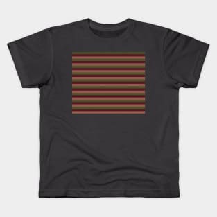 Red / Green "Fabric" lines pattern Kids T-Shirt